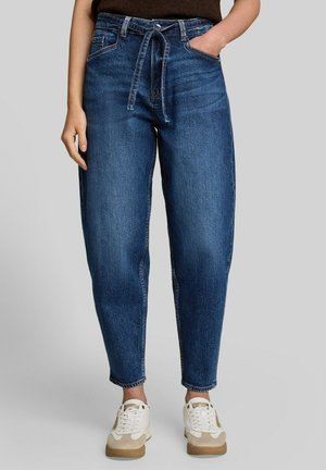 TOM TAILOR DENIM TTADEA BARREL FIT - Wide leg - used dark stone blue denim