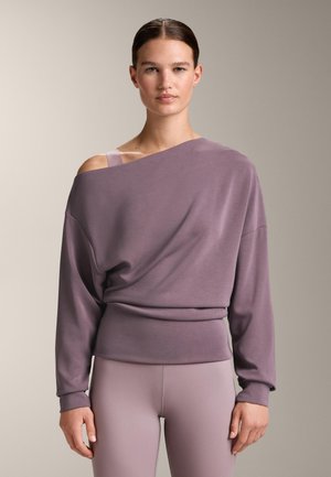 ASYMMETRIC NECK WITH ADJUSTABLE WAIST AND SOFT TOUCH - Sweatshirt - mottled purple