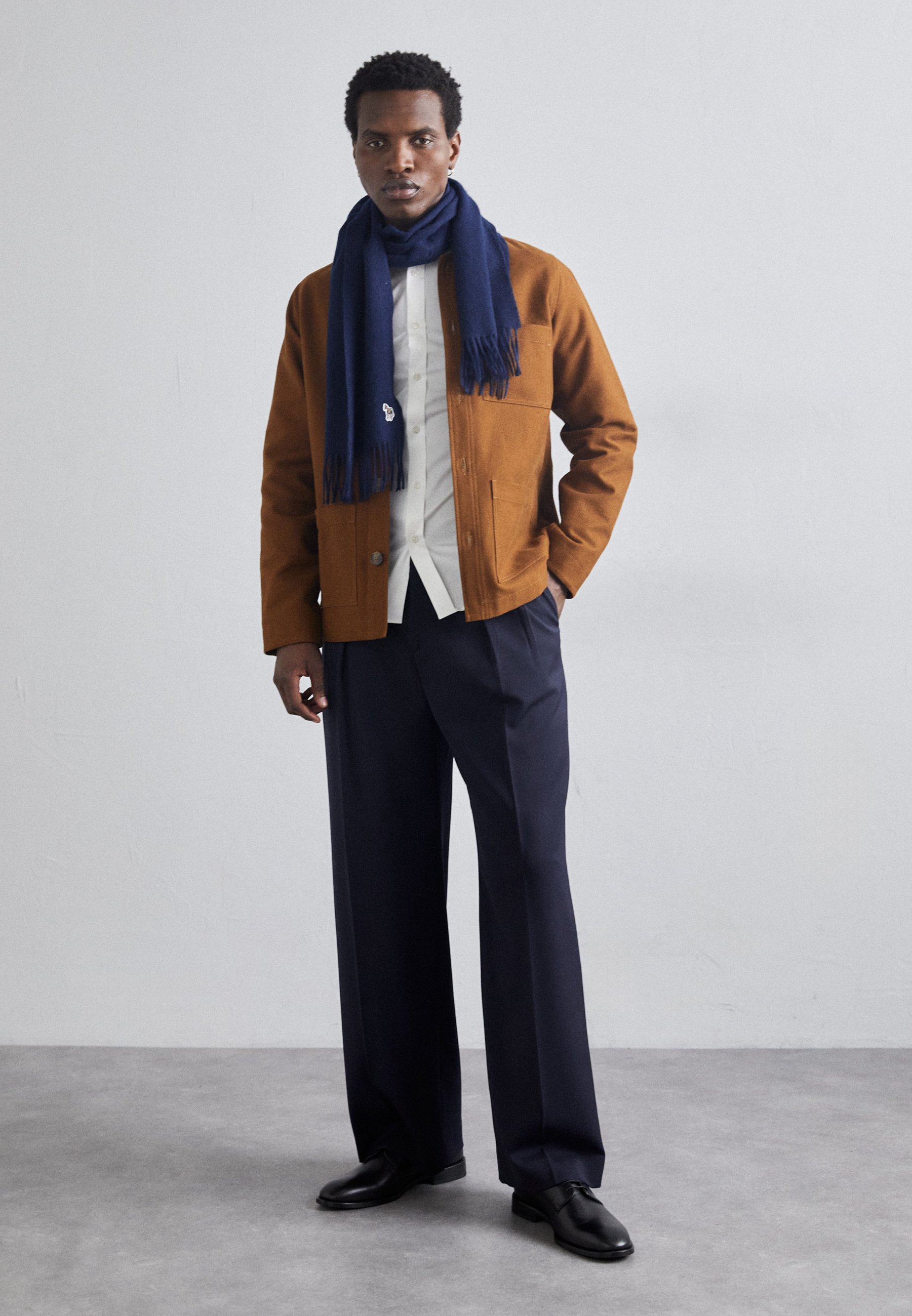 Echarpe Homme 'Signature Stripe' en Laine Mérinos