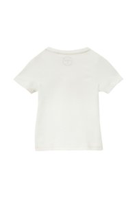 Korte mouwen t-shirt van lichtromige katoen, met een ronde halslijn en een kleine logo-print op de achterkant. Eenvoudig, onopgesmukt ontwerp.