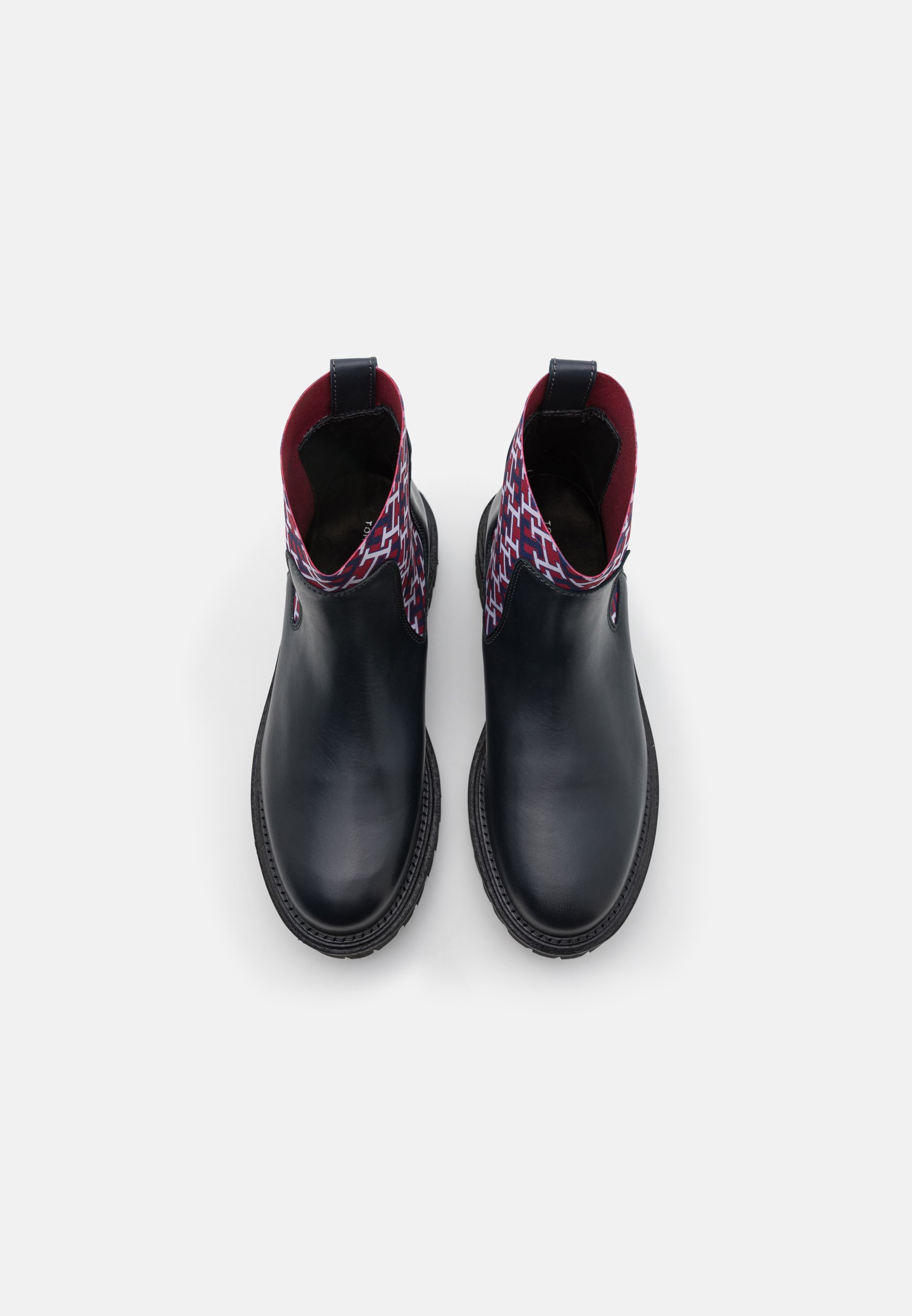 Tommy Hilfiger CHUNKY CHELSEA - Korte laarzen - black/red/blue/white/ donkerblauw - Zalando.nl