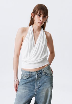DRAPED HALTER  - Topper - dusty white