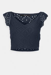 VMTASSA CROP - T-shirt estampada - navy blazer
