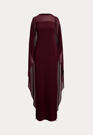 Lauren Ralph Lauren, CAPE GEORGETTE GOWN - Maxikjoler - dark garnet