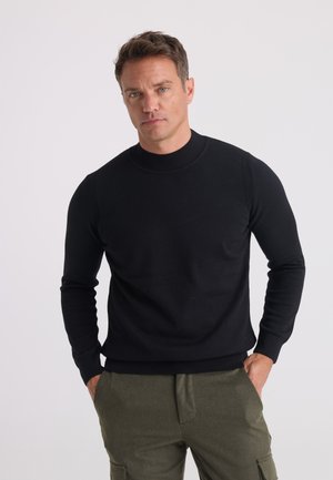 Felix Hardy, HALF TURTLENECK SWEATER - Pullover - black