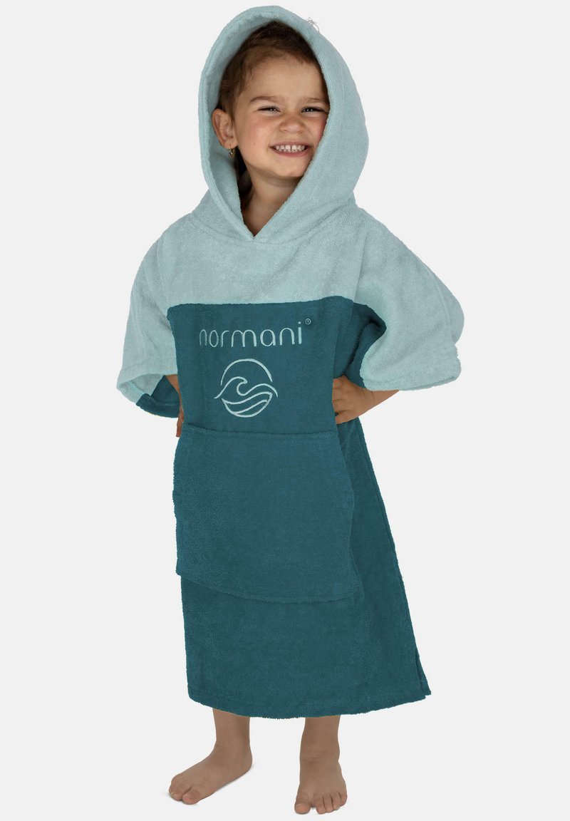 Normani PONCHO 2-5 JAHRE - Bademantel - petrol