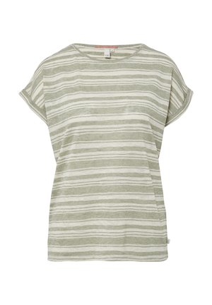 QS, RINGEL AUS MIX - T-shirt imprimé - salbeigrün