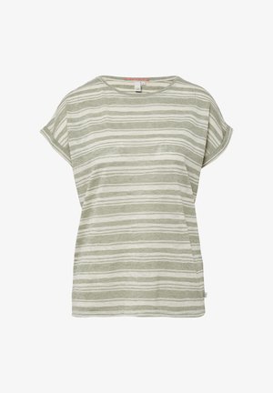 QS, RINGEL AUS MIX - T-shirt imprimé - salbeigrün
