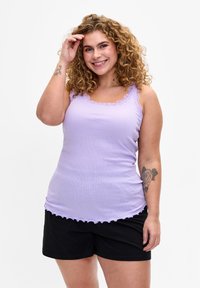 Zizzi 2-PACK WITH TRIM - Topp - lavender black