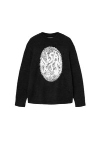 RIDGES CREW - Trui - black/ecru/white