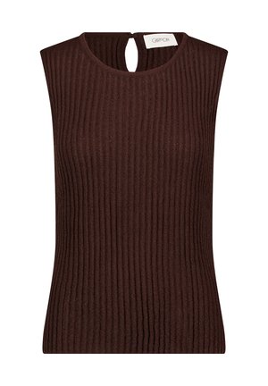 Cartoon, CARTOON OHNE ARM RUNDHALS-SHIRT - Top - dunkelbraun