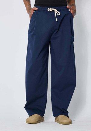 FRILIVIN, PANTALON LARGE CORDON CASUAL - Pantalon classique - bleu marine