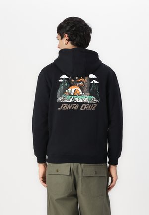 SCREAMING GRIZZLY HOOD UNISEX - Hoodie - black