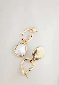 FACETTED BEAD DROP HOOP  - Naušnice - gold/silver tone