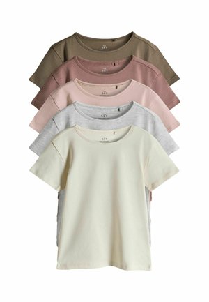 REGULAR FIT-5 PACK SHORT SLEEVE CREW NECK - T-Shirt basic - pink stone