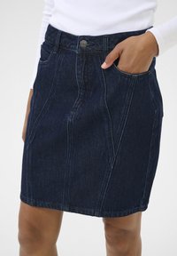 Kaffe ELOISE  - Džinsinis sijonas - dark blue denim