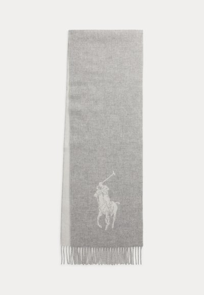 Polo Ralph Lauren BIG PONY WOOL SCARF - Šal - fawn grey heather/cream