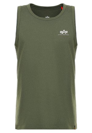 Alpha Industries SMALL LOGO TANK - Top - dark oliv