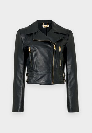 Elisabetta Franchi WOMEN'S JACKET - Kožená bunda - nero