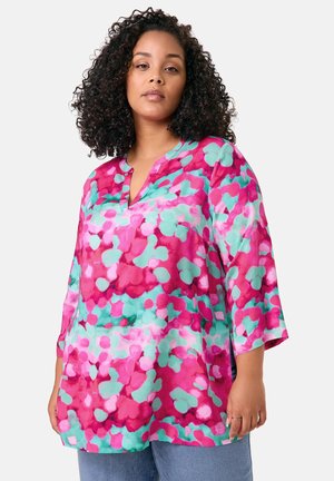 Tunika - magenta gemustert