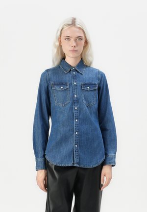 G-STAR SLIM WESTERN SHIRT L\S WMN niebieski denim