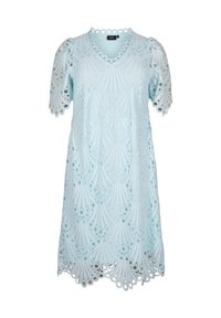 Zizzi MIT KURZEN ÄRMELN - Freizeitkleid - delicate blue