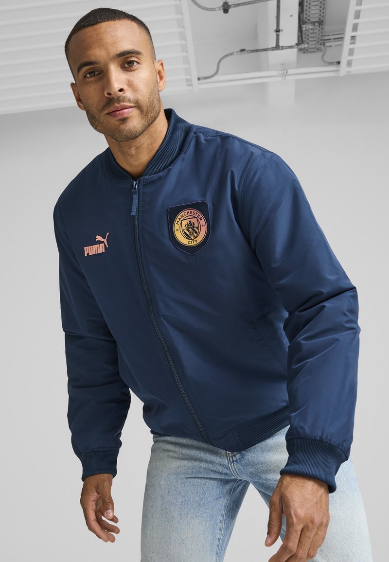 Puma MANCHESTER CITY NG - Bomber Jacket - marine blue/blue - Zalando