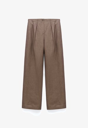 ADOLFO DOMINGUEZ, PLEATED STRAIGHT - Trousers - taupe