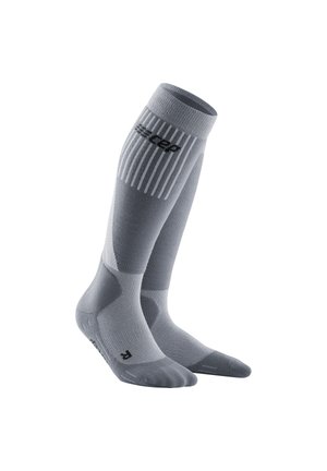 COLD WEATHER COMPRESSION SOCKS RUNNING KNEE HIGH MEN - MADE IN GERMANY - Chaussettes de sport - grey