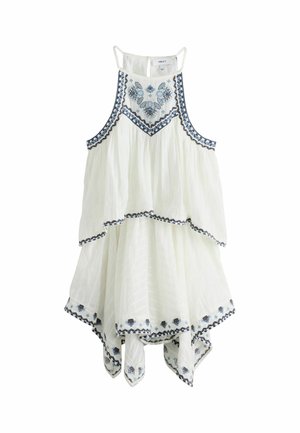 Next, REGULAR FIT - EMBROIDERED HANKY HEM PLAYSUIT - Jumpsuit - white blue