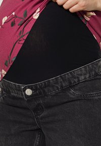 Lindex Maternity TROUSER MOM NEA WASHED - Džíny Straight Fit - black