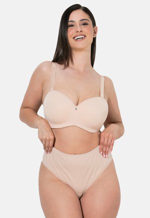 Ulla Popken, STRINGS, 2ER-PACK, SUPERFINE - Tanga - pearl white