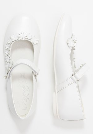 Ankle strap ballet pumps - bianco