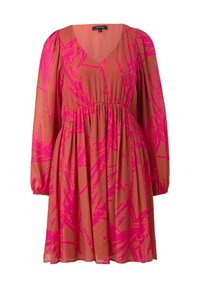 comma MIT DOBBY-STRUKTUR - Freizeitkleid - pink