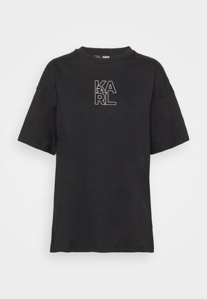 ATHLEISURE LONG - T-shirt imprimé - black