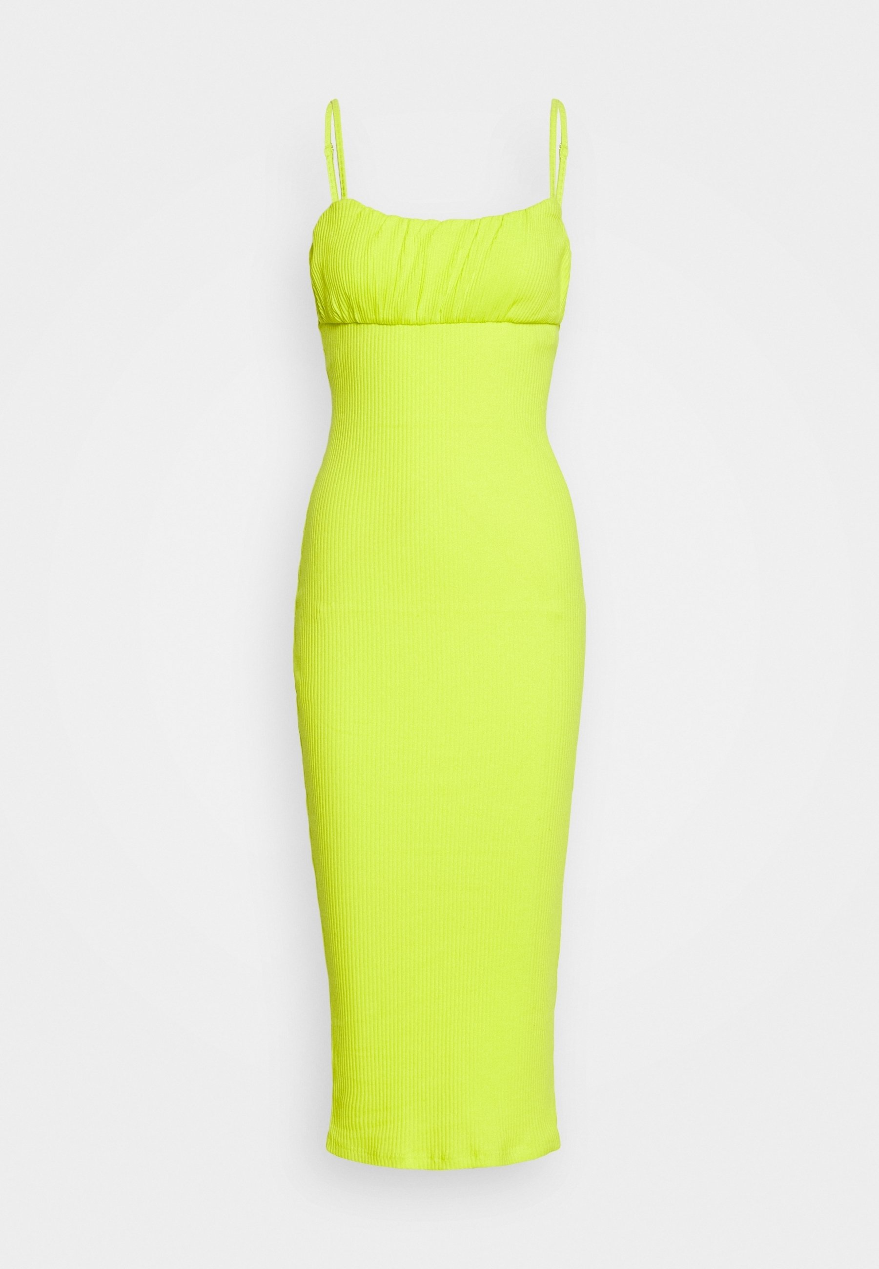 bodycon turtleneck dress Yellow Solid Bodycon Maxi Dress by Wyshlist main image 1
