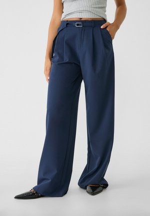 Broek - mottled dark blue