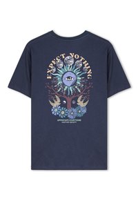 Kaotiko UNISEX EXPECT NOTHING - Camiseta estampada - navy blue