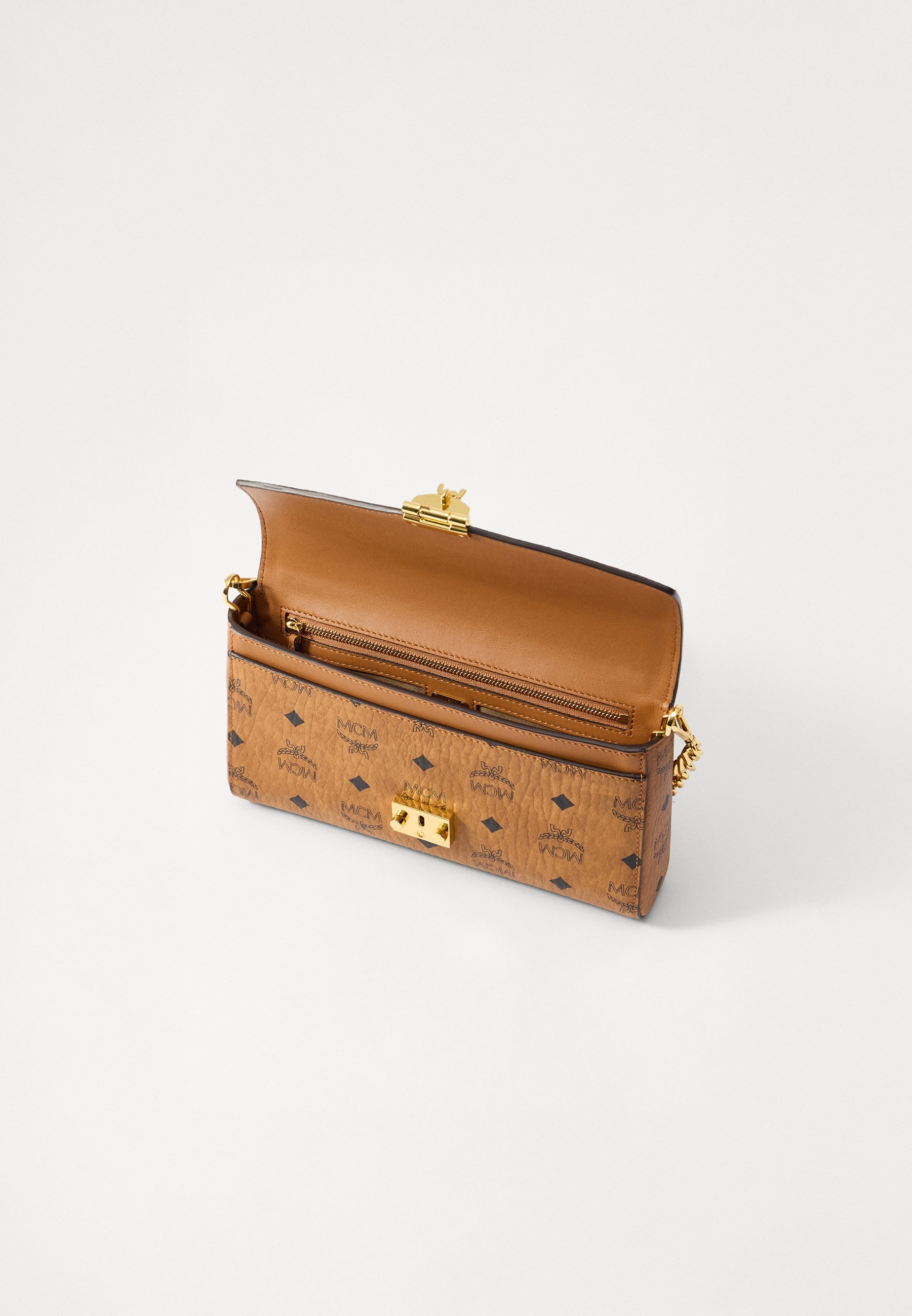 MCM TRACY - Cross body bag - cognac - Zalando