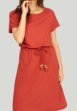 Gebreide jurk - dark red