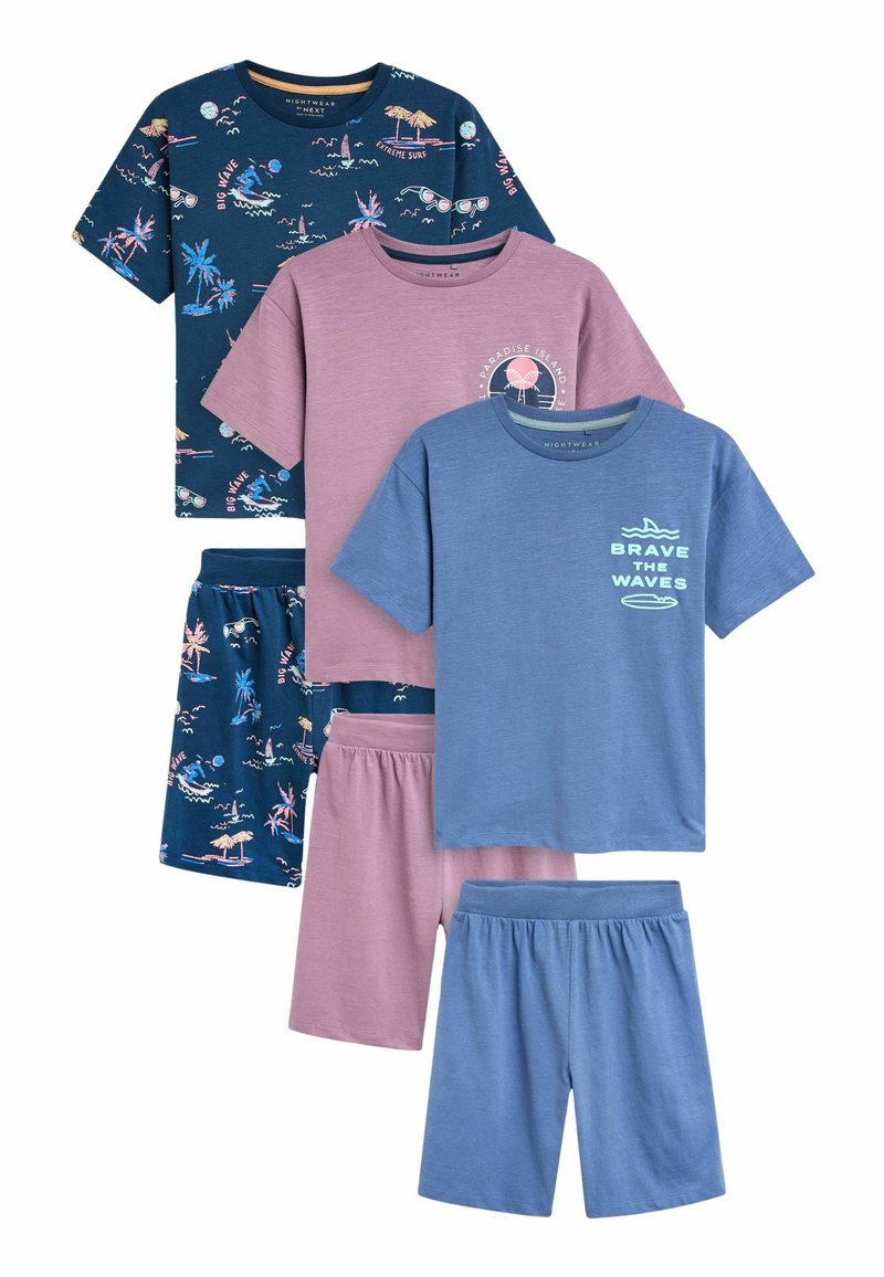 Next 3 PACK - REGULAR FIT - Pyžamo - navy purple surf