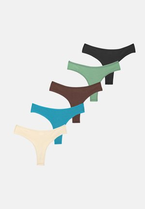 Anna Field, 5 PACK - Tanga - black/emerald green/olive green/brown/sand