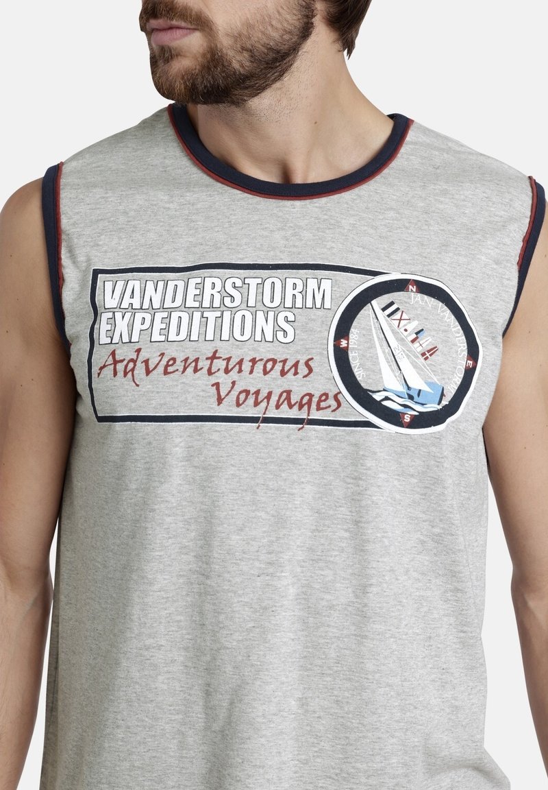 Herren Pyjamas | Jan Vanderstorm TJAREK Nachtwäsche Set grau blau/grau - PC69630 Herren Pyjamas | Jan Vanderstorm TJAREK Nachtwäsche Set grau blau/grau - PC69630