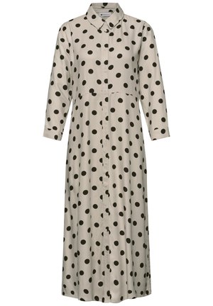 Street One, MIDI-KLEID MIT KNÖPFEN UND PUNKTMUSTER - Skjortekjole - clay sand
