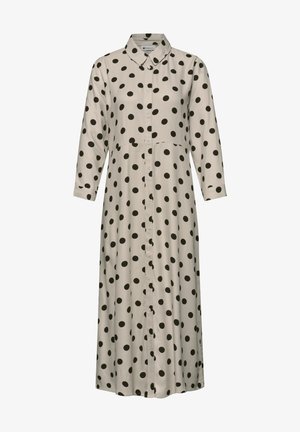 Street One, MIDI-KLEID MIT KNÖPFEN UND PUNKTMUSTER - Skjortekjole - clay sand