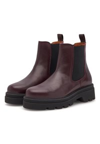 Woden Botines con plataforma - cherry
