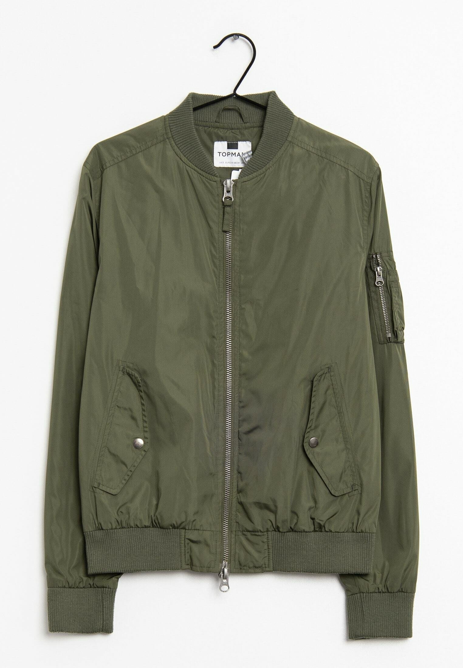 topman bomber jacket green