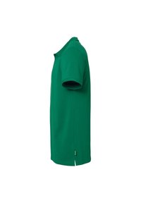 Groene poloshirt van katoen, met een klassieke kraag, korte mouwen en zijsplitten aan de zoom voor extra comfort en draaggemak.