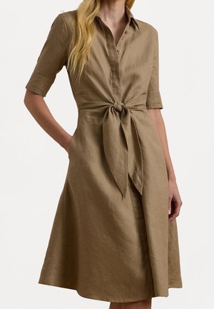Košilové šaty - tan