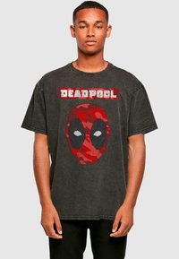 ABSOLUTE CULT DEADPOOL  CAMO HEAD TEE - T-shirts print - black